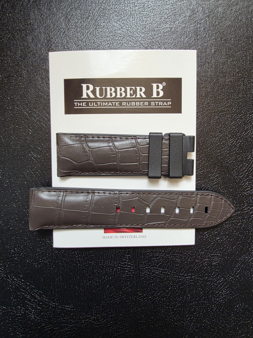 Rubber B SwimSkin Alligator Waterproof Strap For Panerai